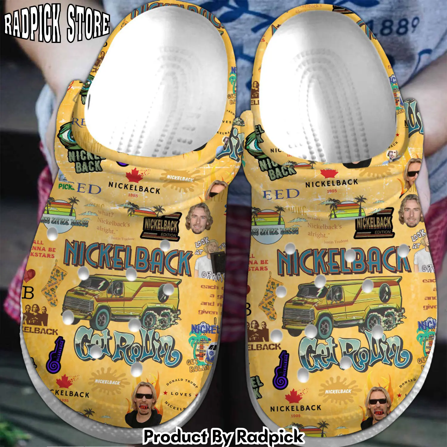 Radpick premium nickelback music clogs shoes comfortable for men women rp6522188